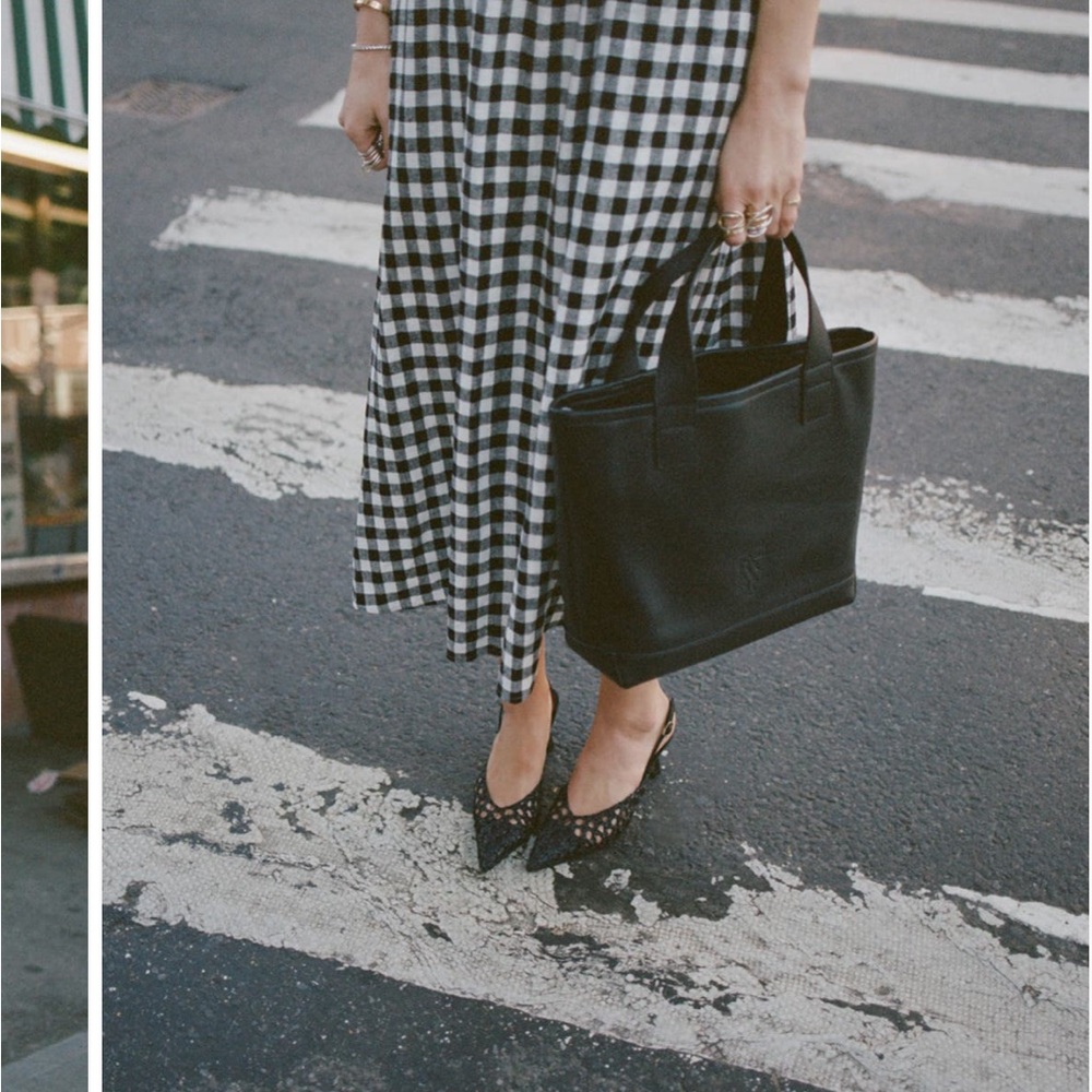 Wayf x styled by coco! Brown and White Gingham Dress - Picture 3 of 10